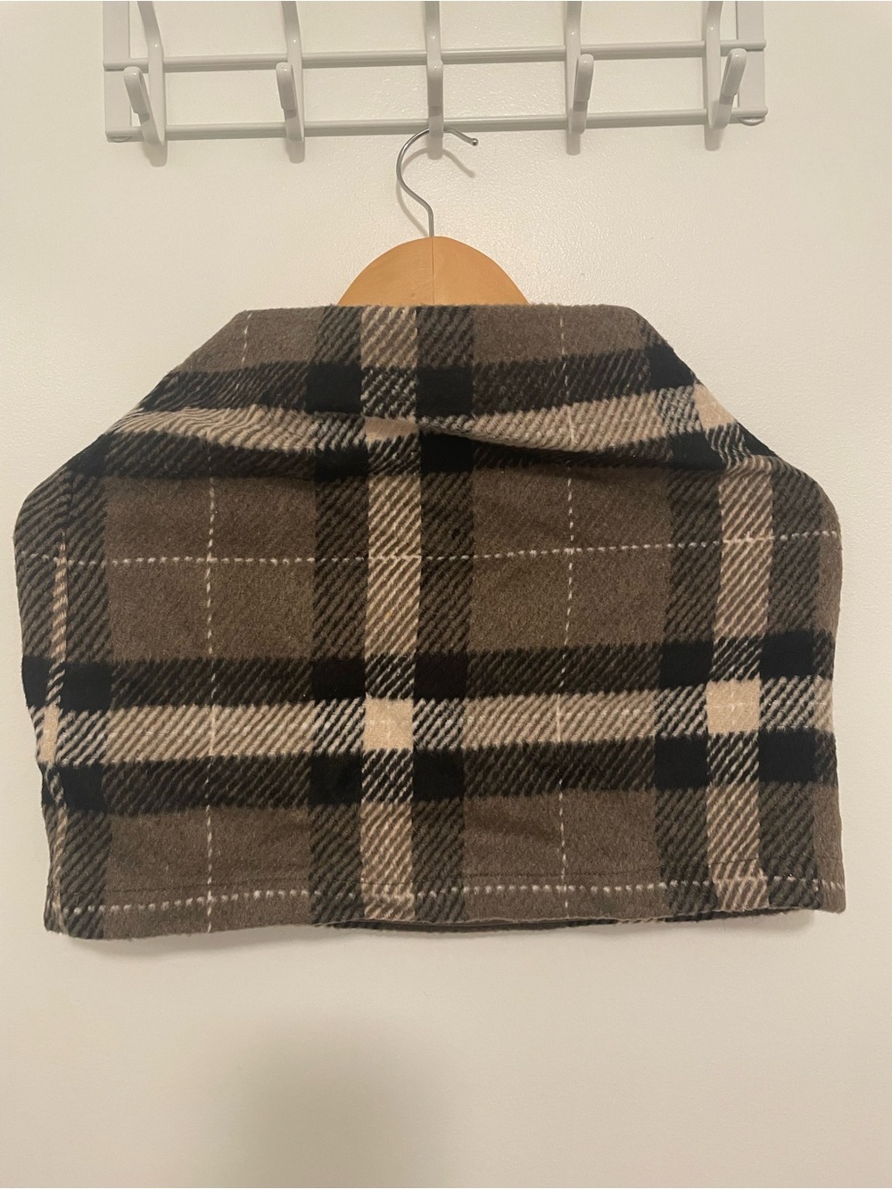 The Work Shop Plaid Mini Skirt in Brown, Black & Cream